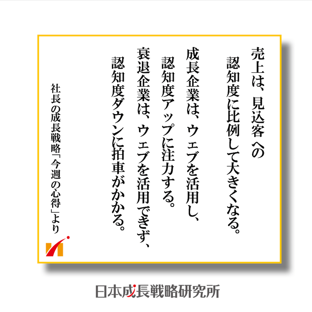 売上は見込客への認知度に比例