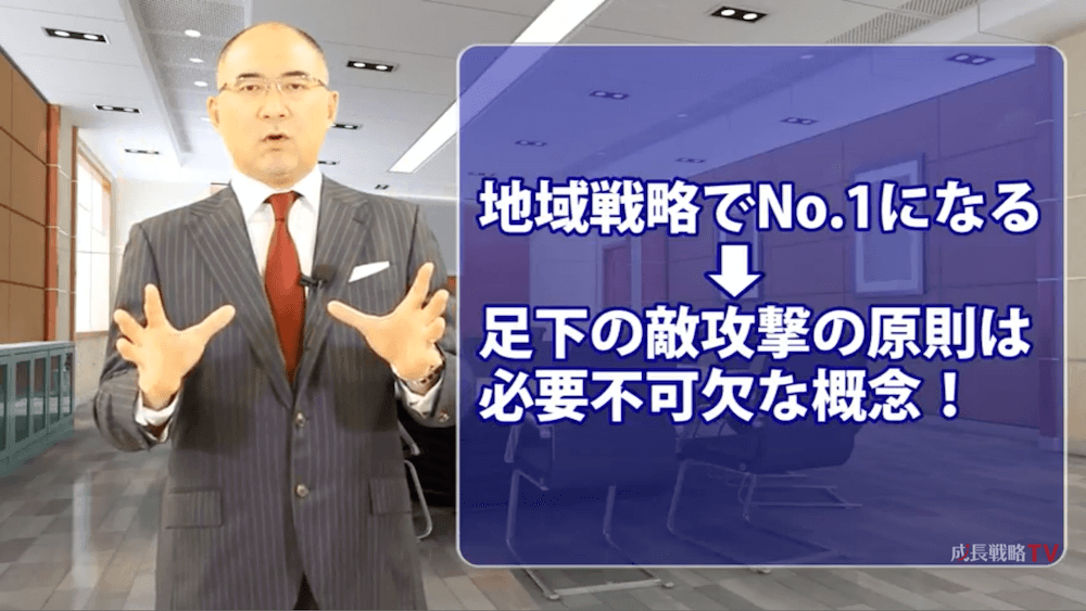 ランチェスター戦略_地域戦略（エリア戦略）５つの原則_足下の敵攻撃の原則