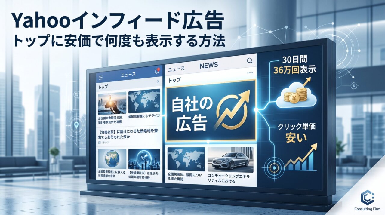 Yahooプロモーション広告のインフィード広告/Yahoo!ニュースのトップに自社の広告を安価で何度も表示する方法